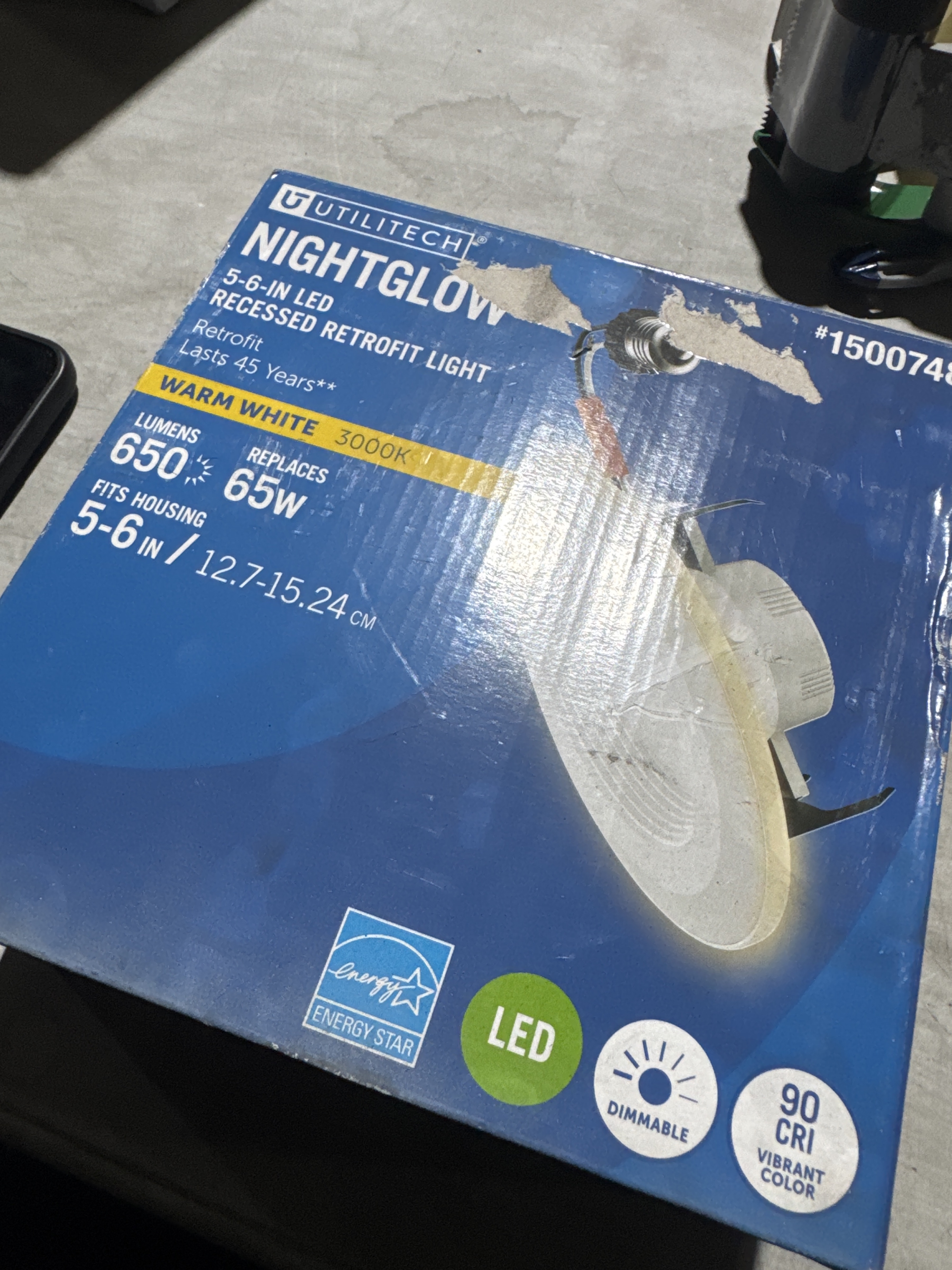 Utilitech Night Glow Canned Recessed Downlight