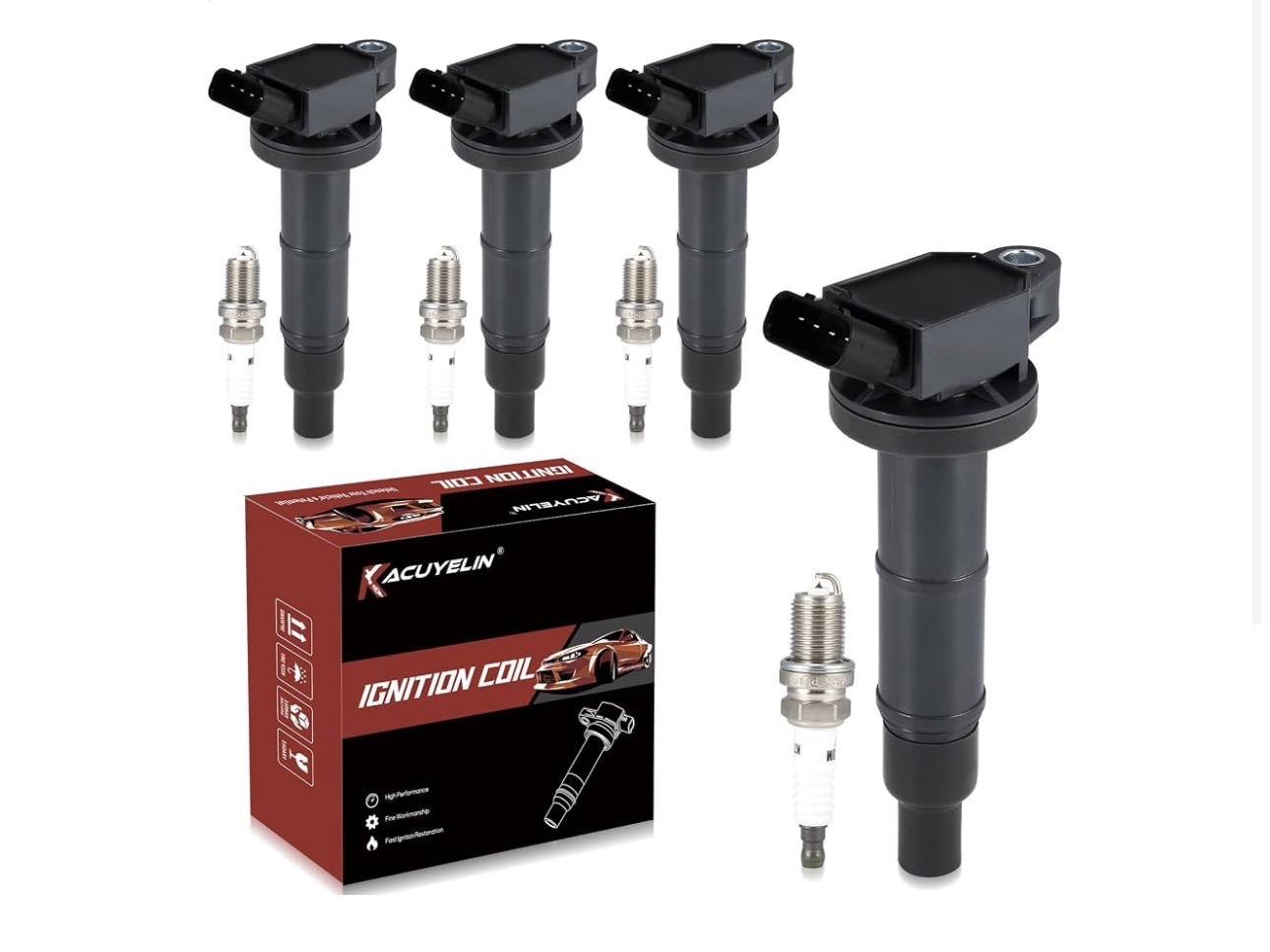 Amazon.com: KacuYelin UF652 Ignition Coil Pack & Iridium Spark Plugs Compatible with Hyundai Accent Veloster Kia Rio Soul 1.6L L4 2012-2019 UF652 Coil Pack Sets of 4 : Automotive