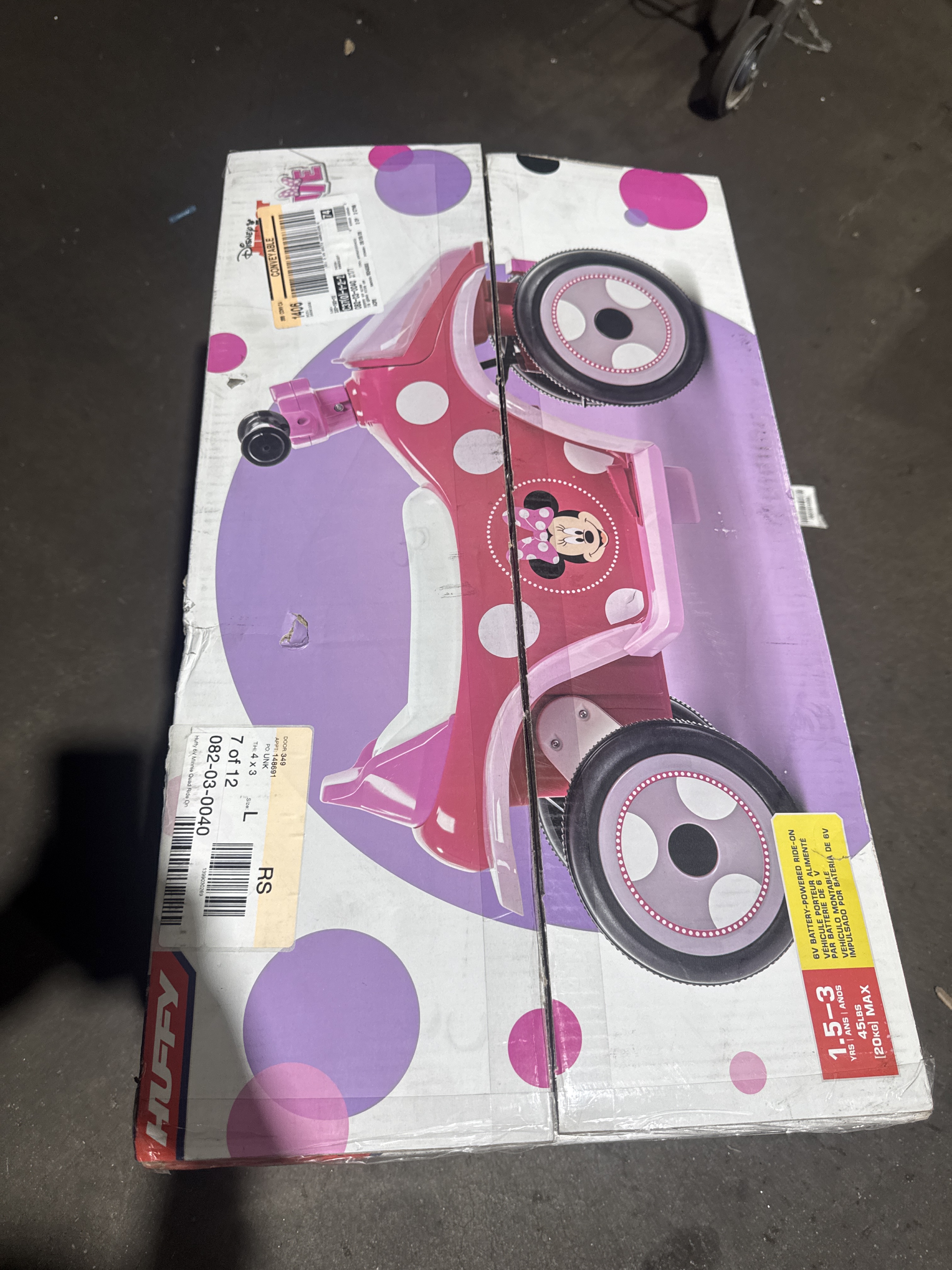 Huffy Minnie Mouse Battery Ride-On Quad - 6V - Age 1.5  Years Old - Pink