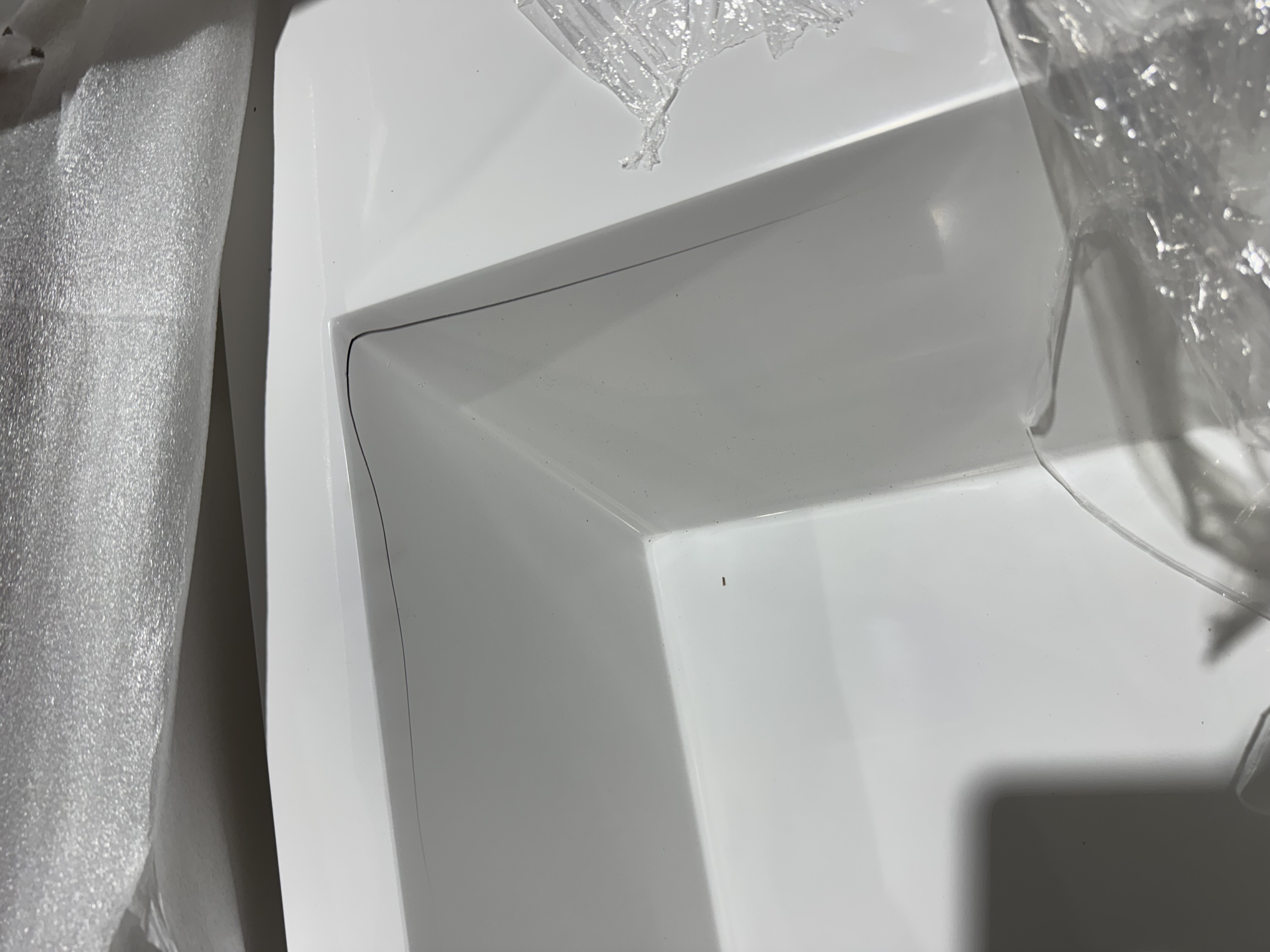 DAMAGED SEE IMAGE AT THE END 42 Inch Floating Bathroom Vanity with Sink, Wall Mounted Floating Vanity with Soft Close Drawers, Large Storage Bathroom Vanity with One-Piece Smooth Sink, Fully Assembled (Ash Grey, 42 single sink) : Tools & Home Improvement