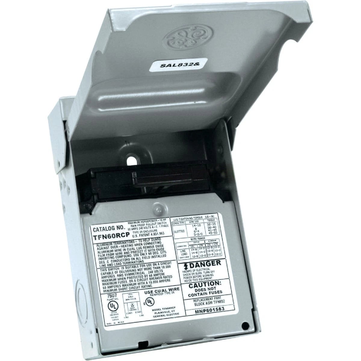 60 Amp 240-Volt Non-Fuse Metallic AC Disconnect (U065PP)