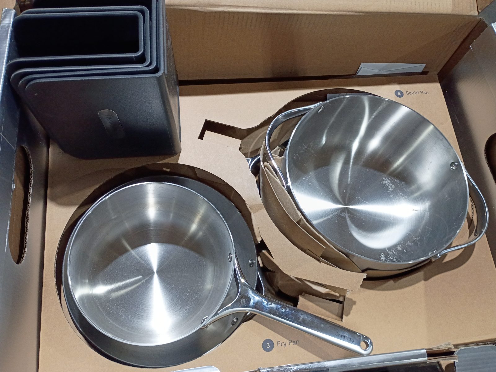 Caraway Stainless Steel Cookware Set – 12 Piece 5-Ply Stainless Steel Pots and Pans Set - Includes Fry Sauce Sauté Pan Dutch Oven and Space-Saving Storage - & Free