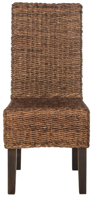 Set of 2 Avita Wicker Dining Chair Brown - Safavieh