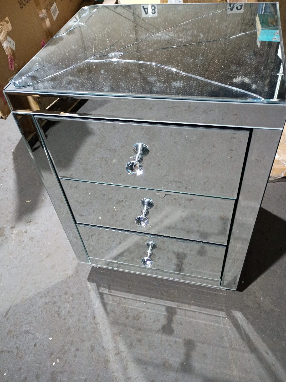Everly Quinn Yolanta 3 - Drawer Nightstand in Silver Modern Contemporary Glam Style & Reviews