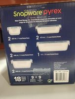 New Snapware Pyrex 18-piece Glass Food Storage Set, Airtight, Leak-Proof